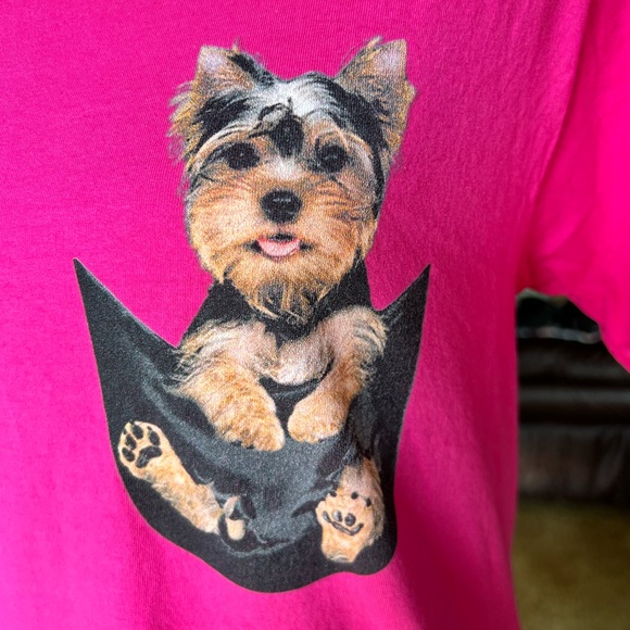 Woman’s Yorkie in my pocket tee shirt - Picture 4 of 16